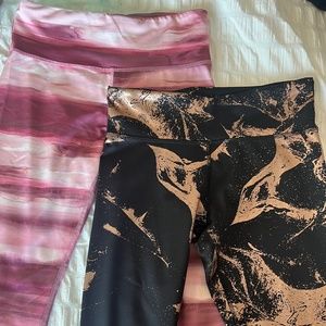 2 Pair Patterned Athletic Leggings